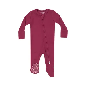2 Way Zipper Footie - Basic - Solid Rose Bud by Angel Dear