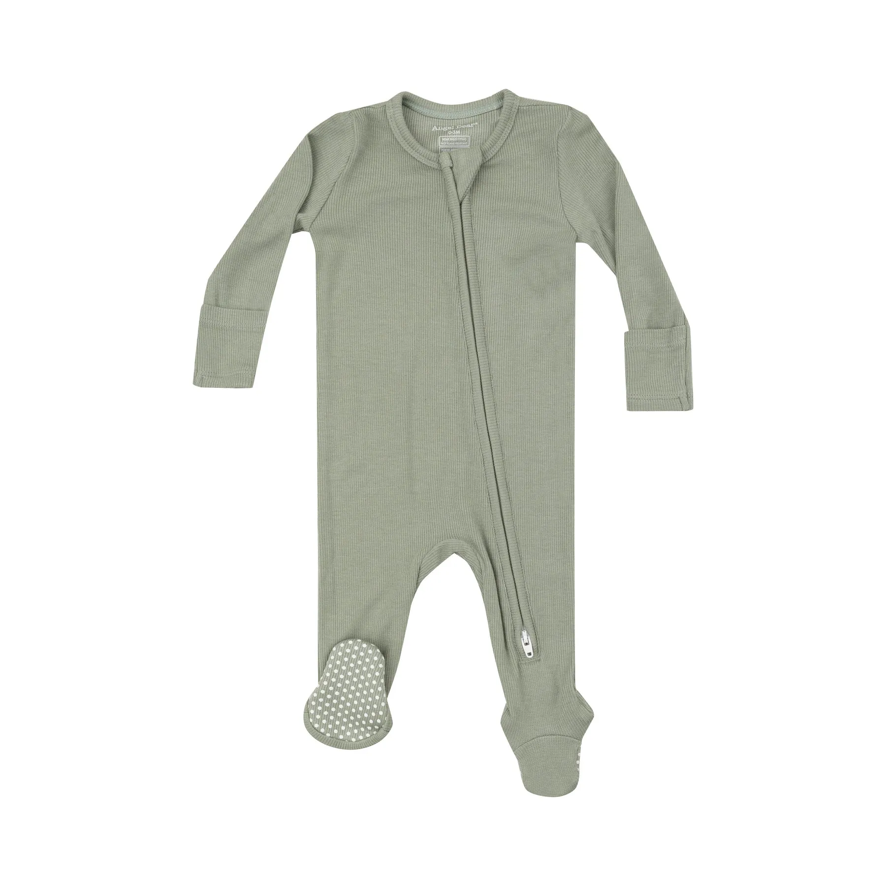2 Way Zipper Footie - Solid Desert Sage by Angel Dear