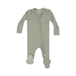 2 Way Zipper Footie - Solid Desert Sage by Angel Dear