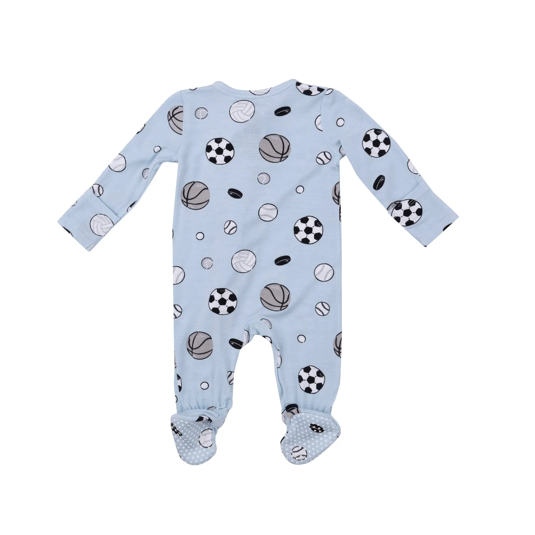 2-Way Zipper Footie - Sports Ball Blue by Angel Dear