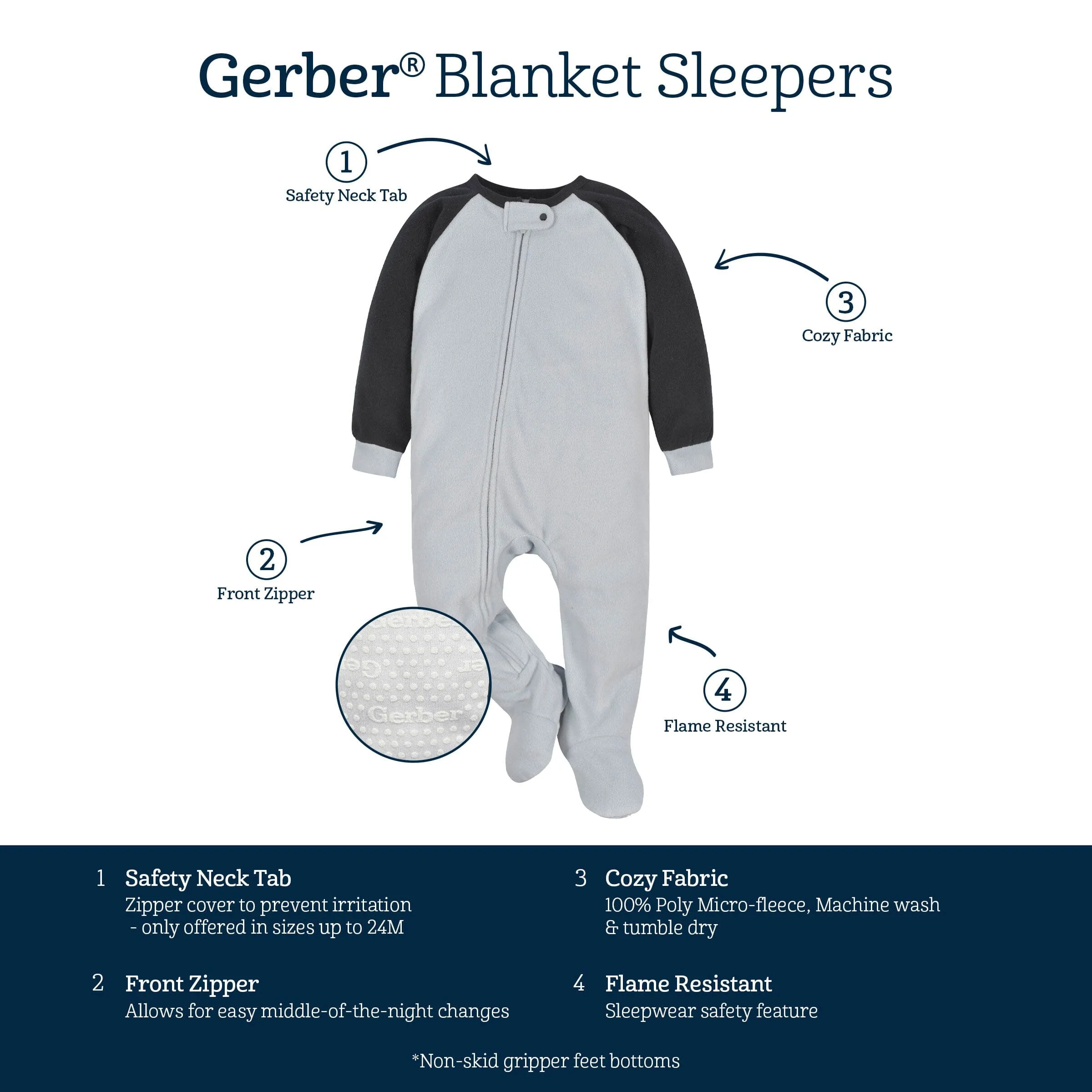 4-Pack Baby & Toddler Boys Buffalo & Bears Fleece Pajamas