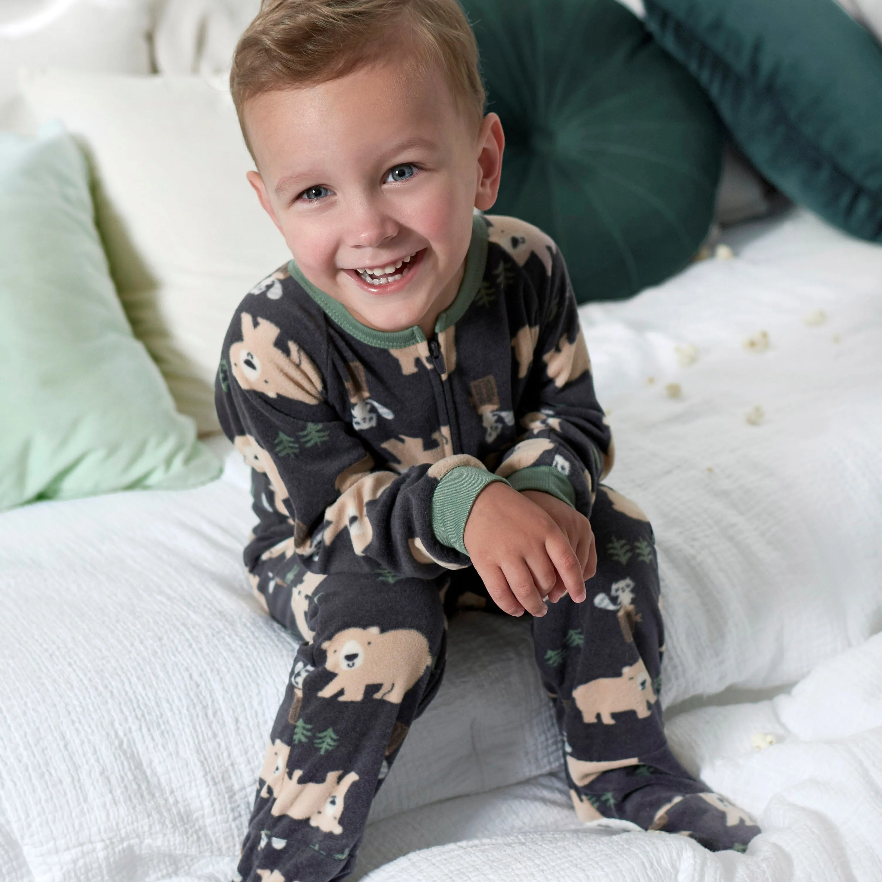 4-Pack Baby & Toddler Boys Buffalo & Bears Fleece Pajamas