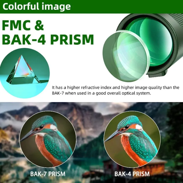 40X60 Outdoor Night Vision High Power HD Monocular (Standard Universal Clip Tripod)