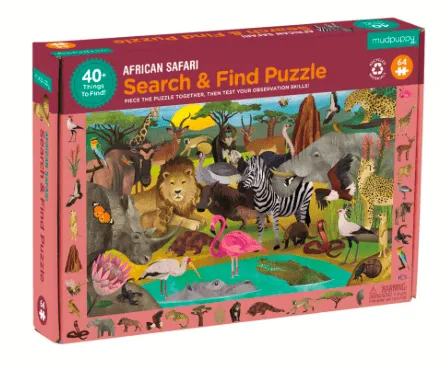 64 Pc Search & Find Puzzle - African Safari