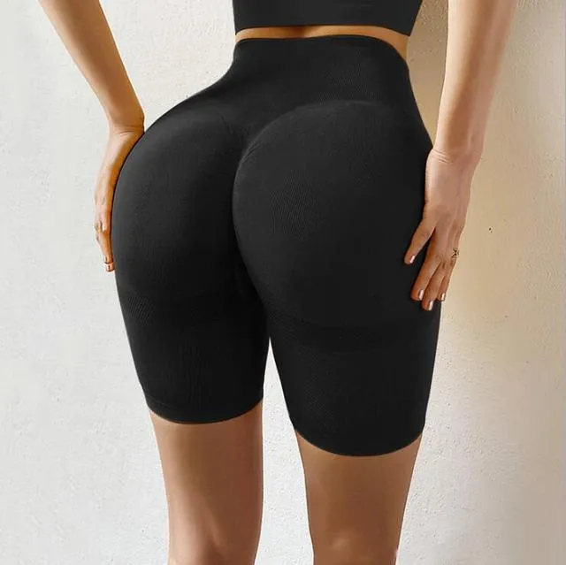 Ashore Shop Women's Yoga Running High Waist Slim Fit Shorts