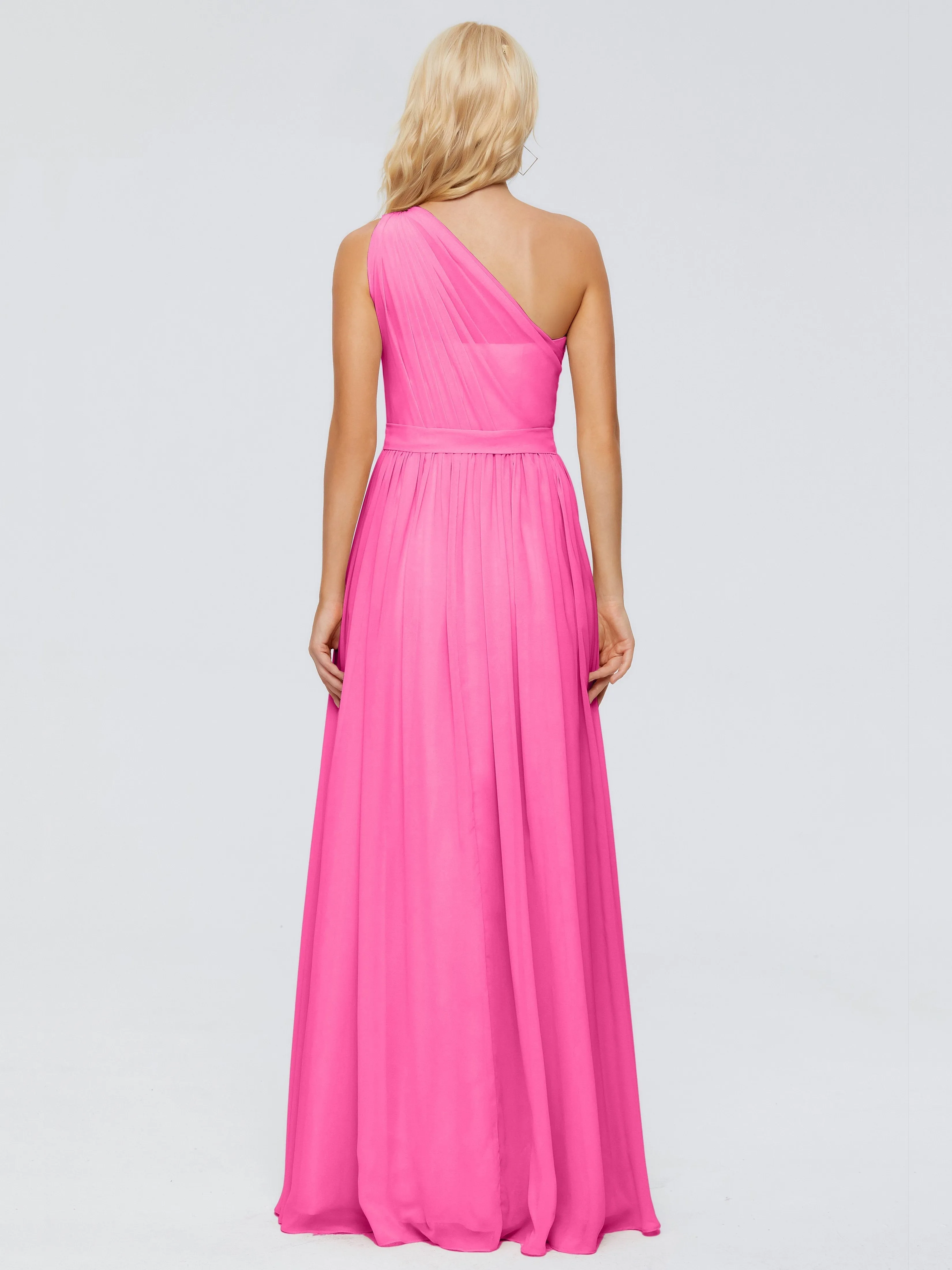 Azalea Bridesmaid Arabella One Shoulder Sash Bridesmaid Dresses