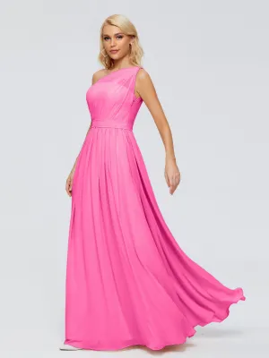 Azalea Bridesmaid Arabella One Shoulder Sash Bridesmaid Dresses
