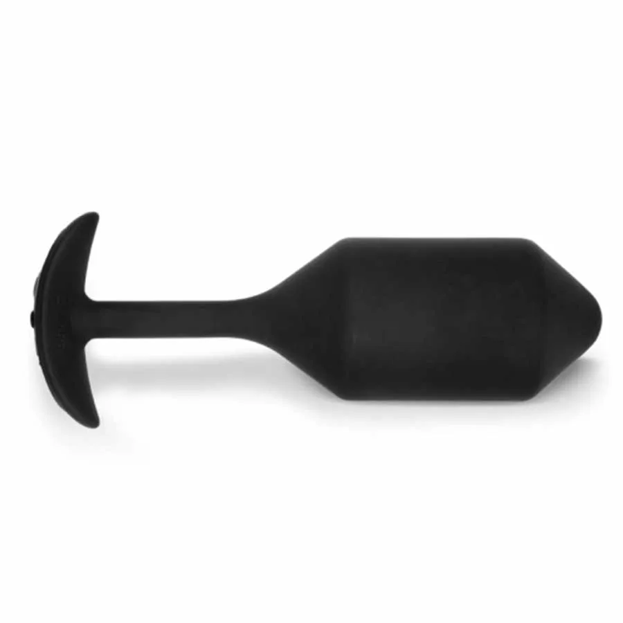 B-Vibe Vibrating & Weighted Snug Plug Black XL