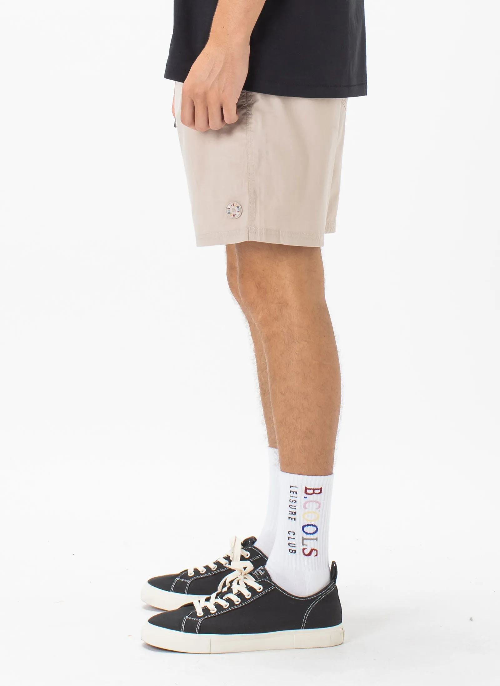 Badge Amphibious Swim Short Tan