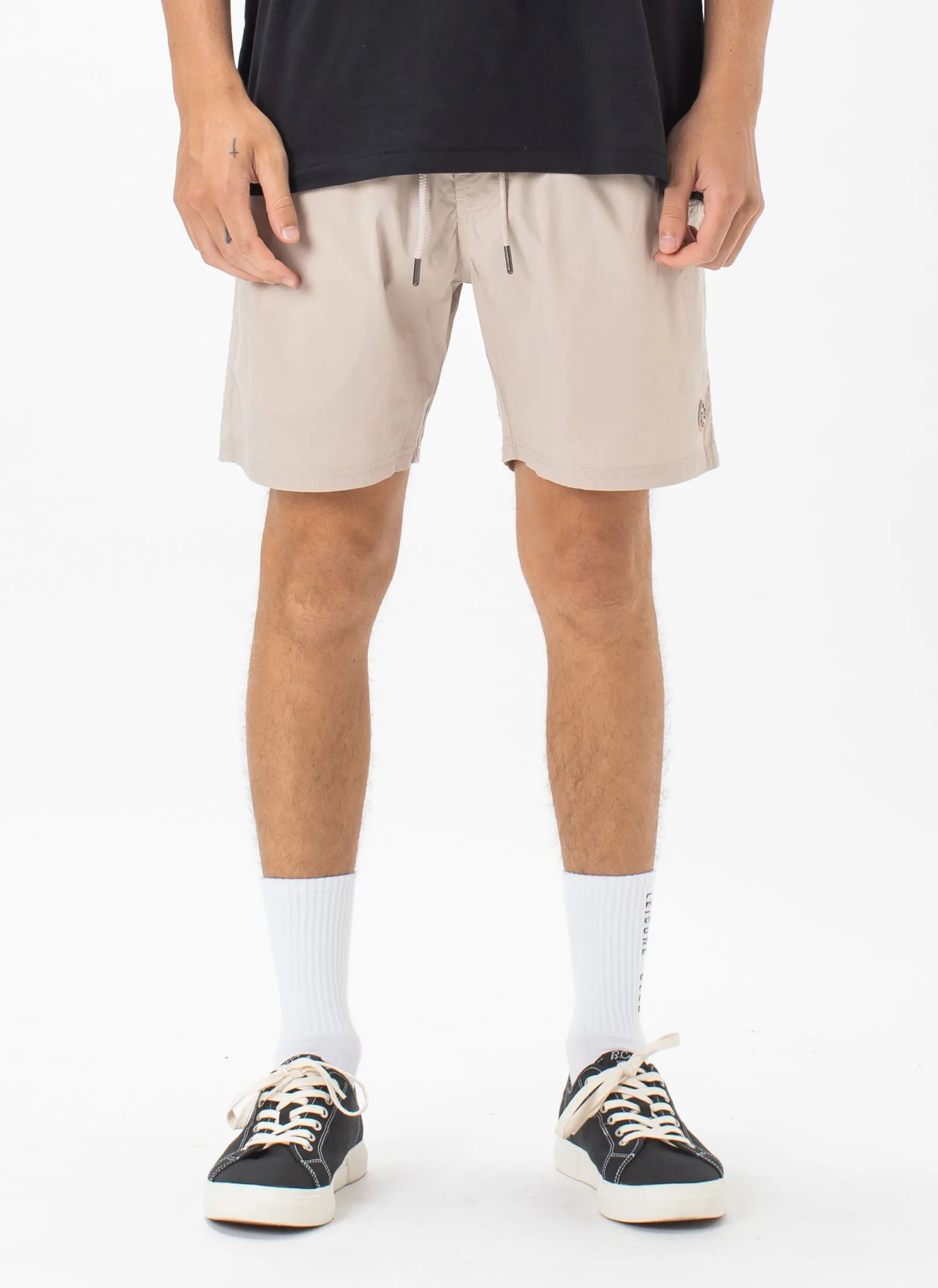 Badge Amphibious Swim Short Tan