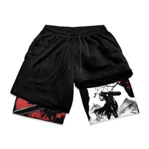 Berserk Guts the Swordsman Quick Dry Premium Mesh Workout Shorts