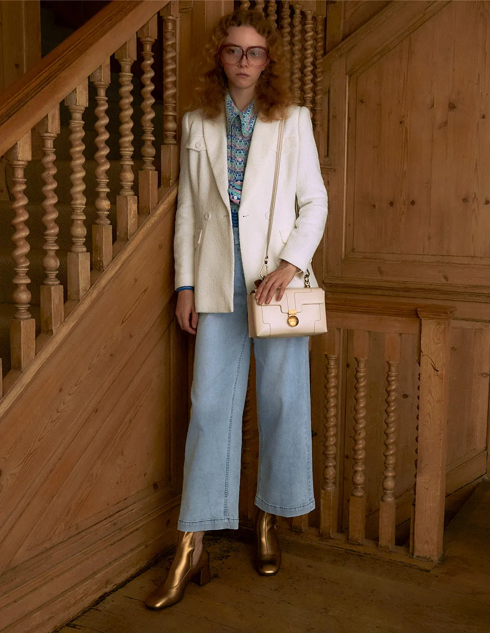 BORA AKSU Flap Pockets Double-Breasted Tweed Blazer