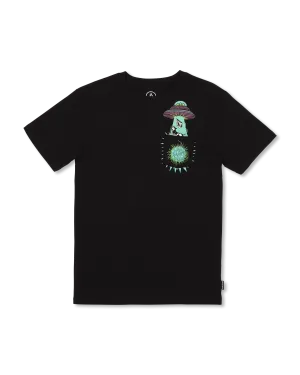 Boys Udder Space T-Shirt in Black