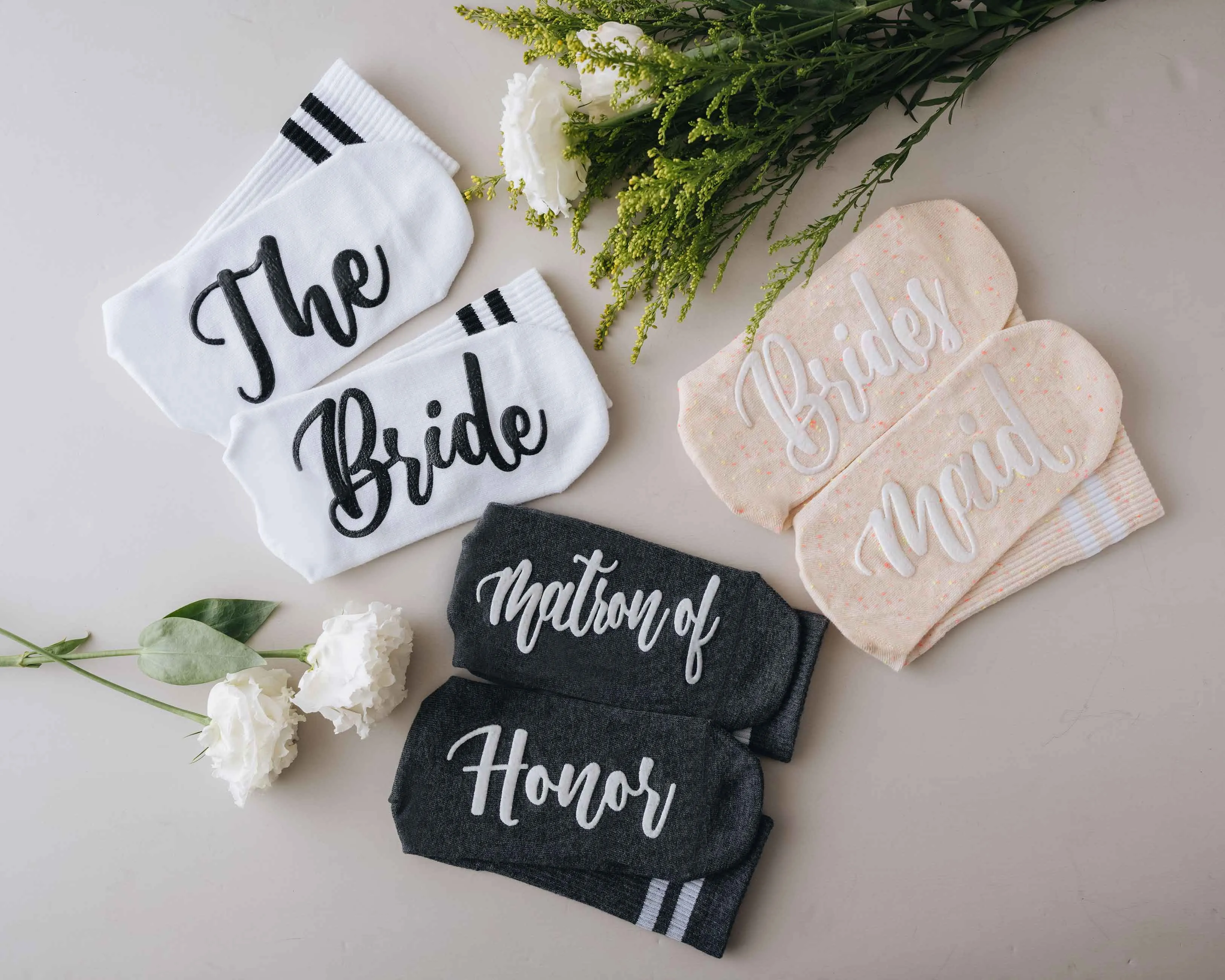 Bridal Party Cotton Socks