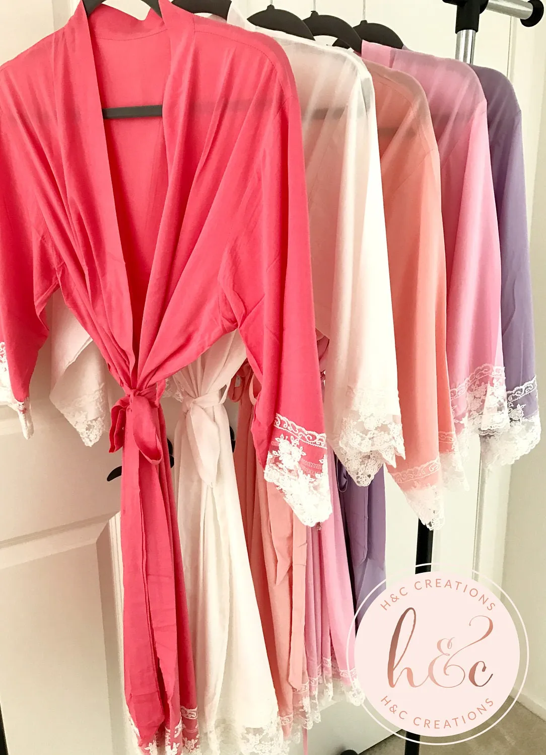 Bridal Robes, Bridesmaid Robes, Bridal Party Gift, Womens Robes, White Bridal Robe, Cotton Bridal Robes, Bridal Kimono Robes, Bridal Set