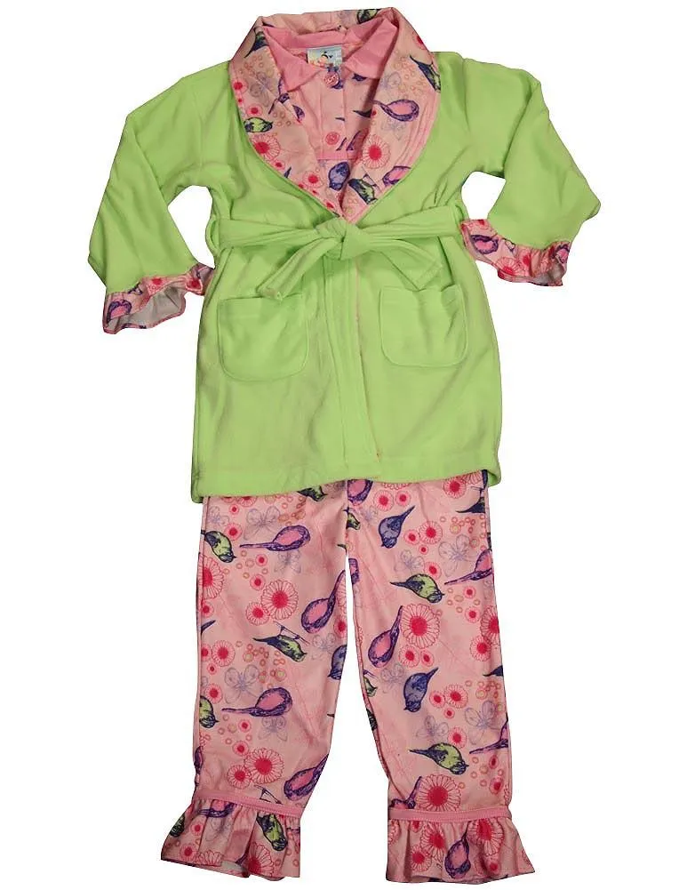 Bunz Kidz - Little Girls 3 Piece Robe and Pajama Set