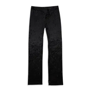 CALLIPYGIAN CRUSHED VELVET BLACK WOMEN'S STRAIGHT PANTS