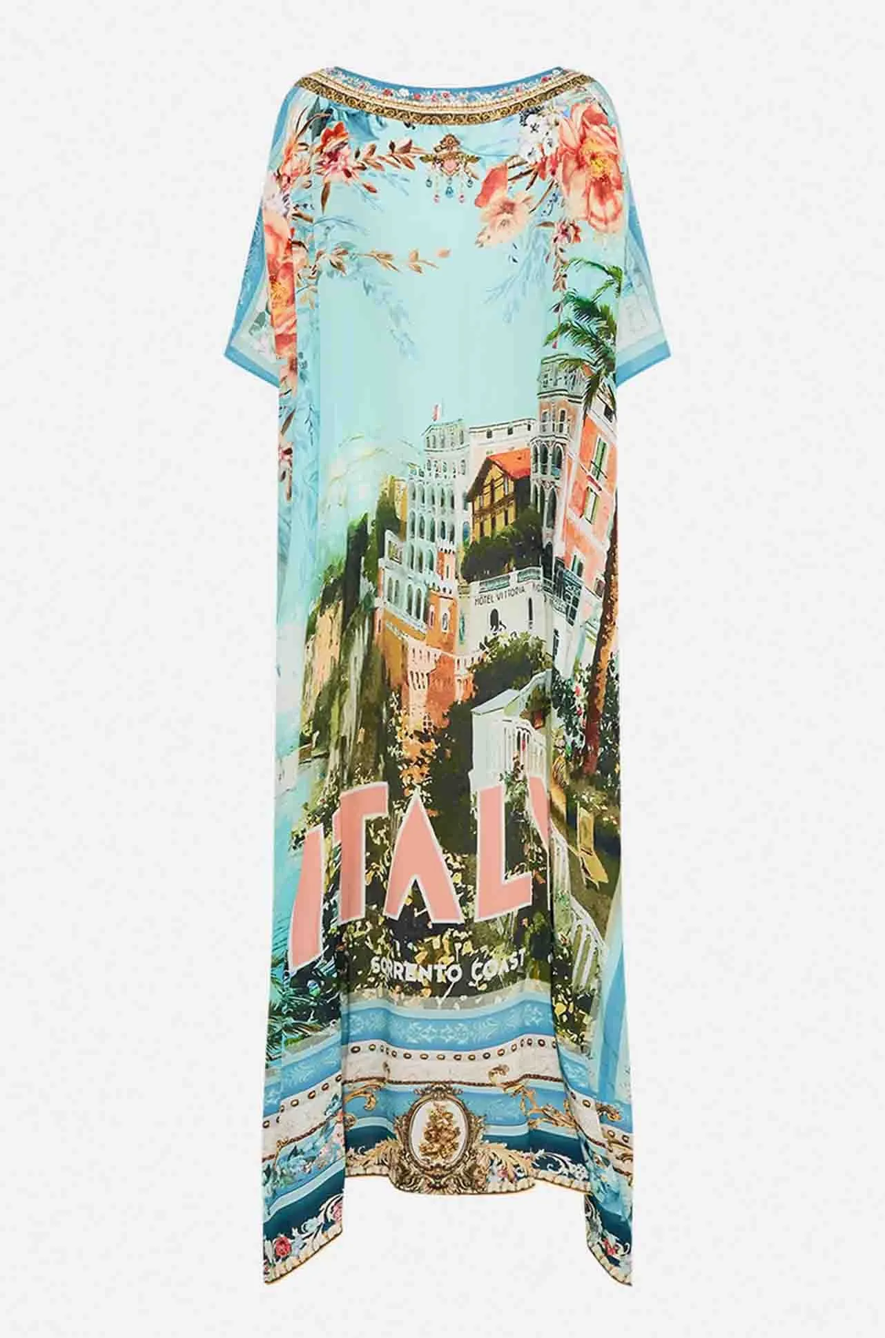 Camilla - From Sorrento With Love Round Neck Kaftan