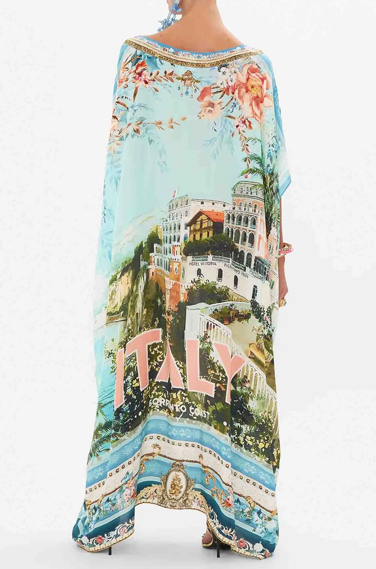Camilla - From Sorrento With Love Round Neck Kaftan