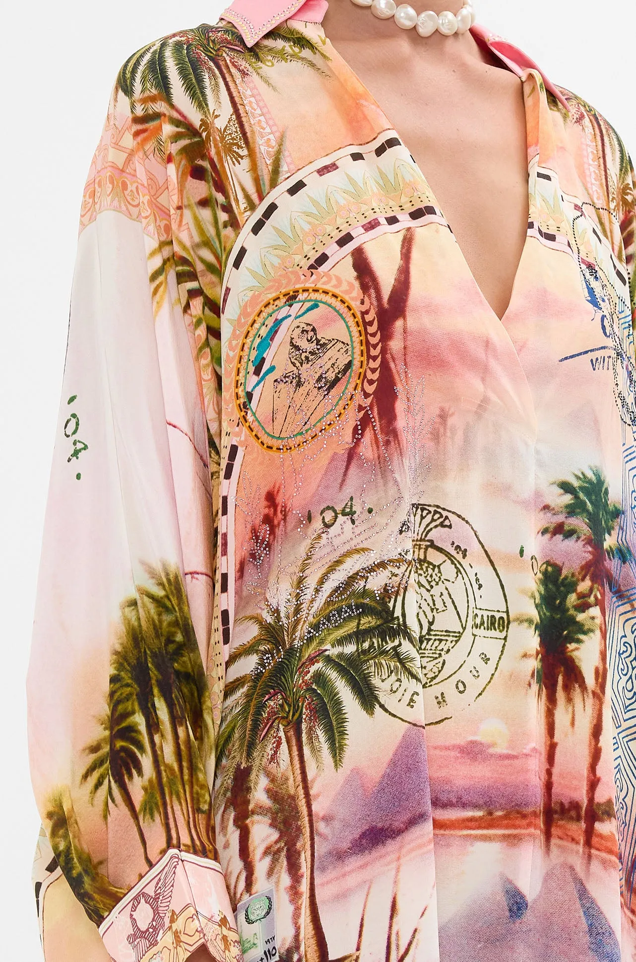 Camilla - Millas Got Mail Wing Collar Kaftan