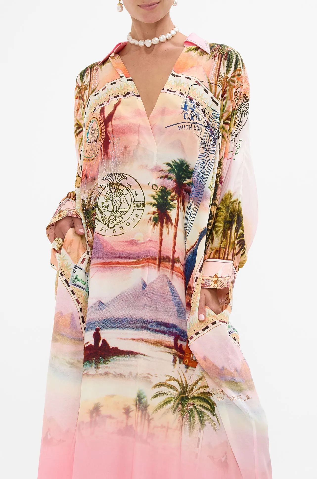 Camilla - Millas Got Mail Wing Collar Kaftan