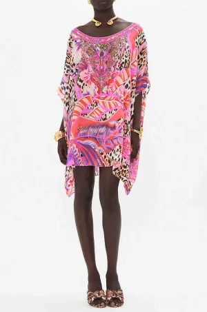 Camilla - Viola Vintage Short Round Neck Kaftan
