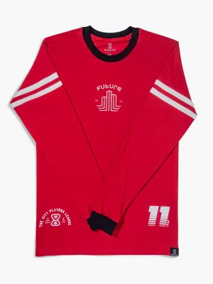 Camiseta Future Manga Longa City Players Vermelha
