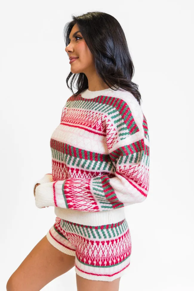 Casual Love Multi Fair Isle Knitted Sweater Set SALE