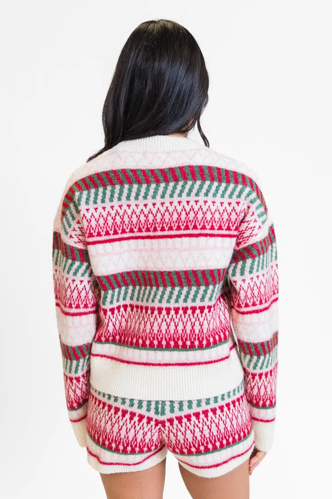 Casual Love Multi Fair Isle Knitted Sweater Set SALE