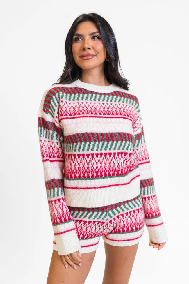Casual Love Multi Fair Isle Knitted Sweater Set SALE