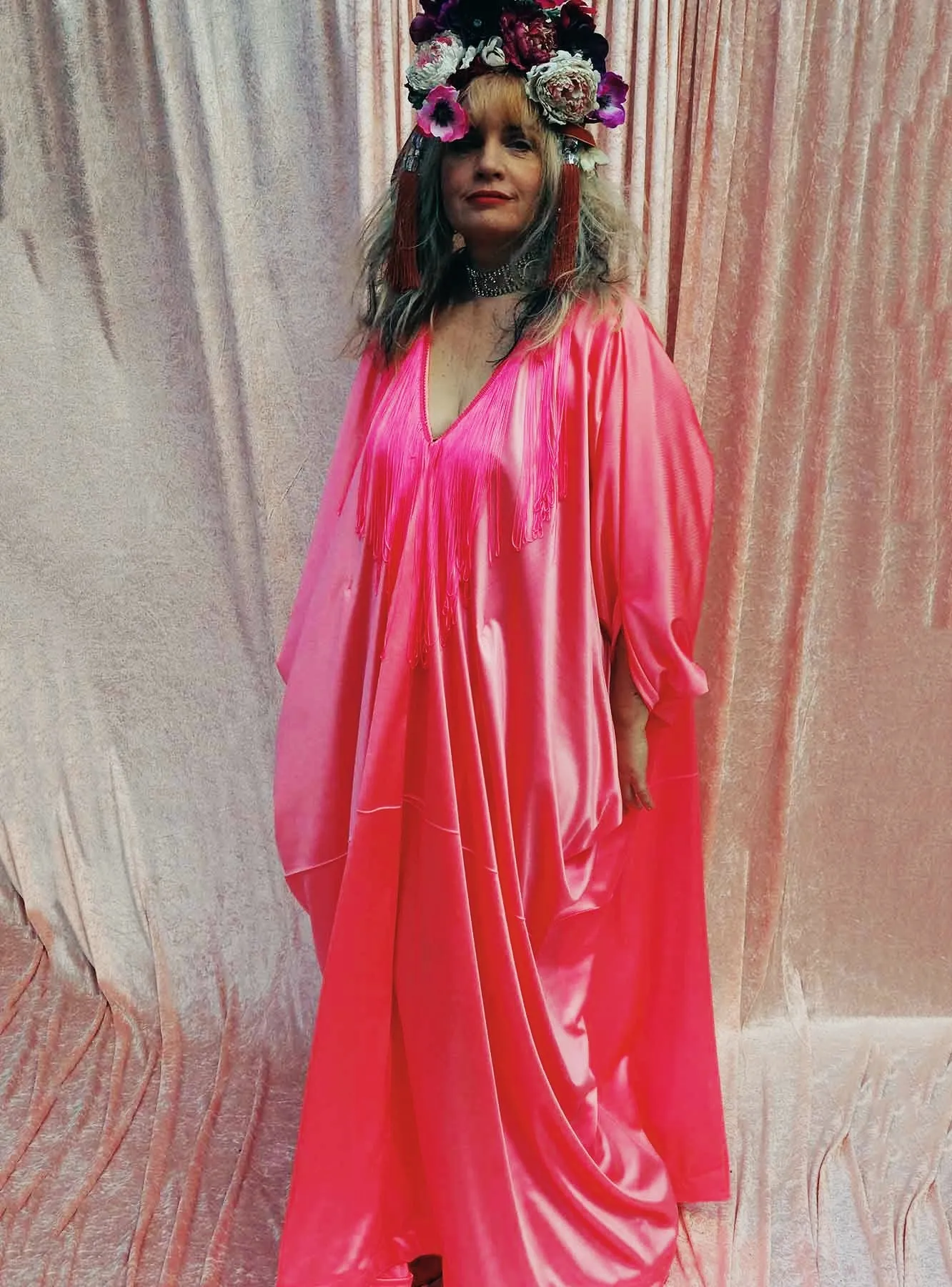 Choose your Colours! Slinky Tassel Fringed V-neck Plunge