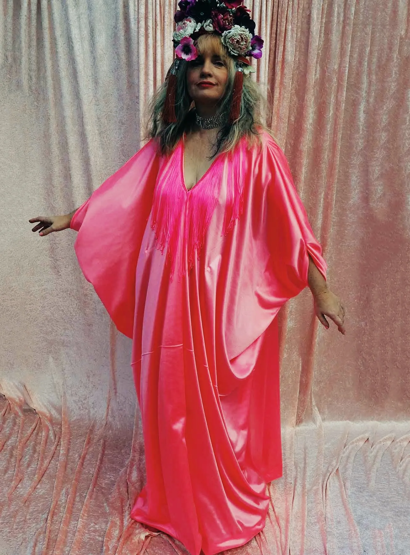 Choose your Colours! Slinky Tassel Fringed V-neck Plunge