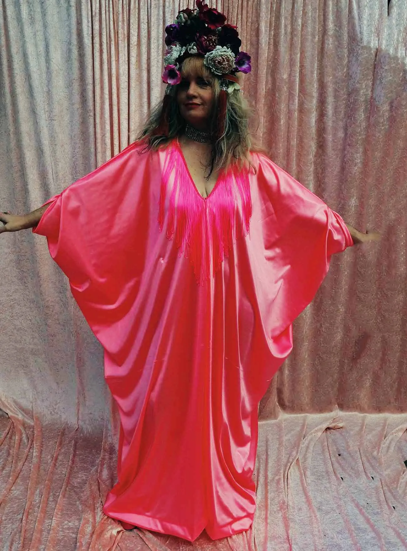 Choose your Colours! Slinky Tassel Fringed V-neck Plunge