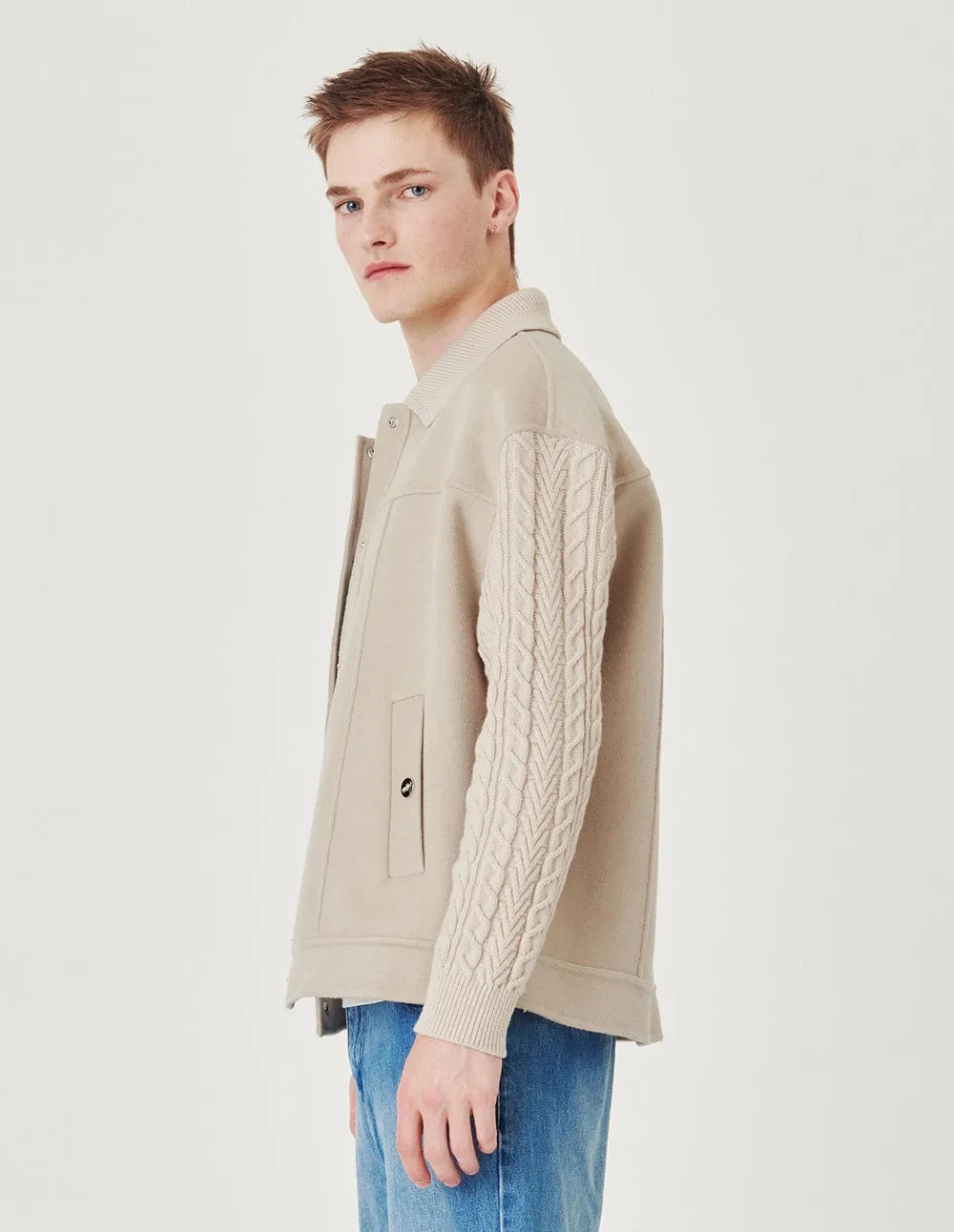 Couples Light Apricot Double-Sided Woolen Coat