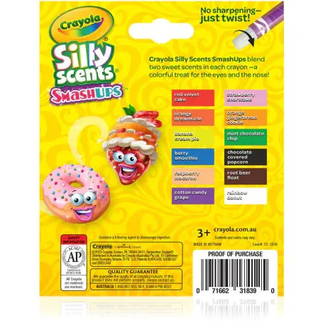 CRAYOLA SILLY SCENTS SMASH UPS  TWIST CRAYONS