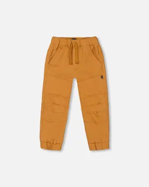 Deux Par Deux Stretch Twill Jogger Pants - Chipmunk