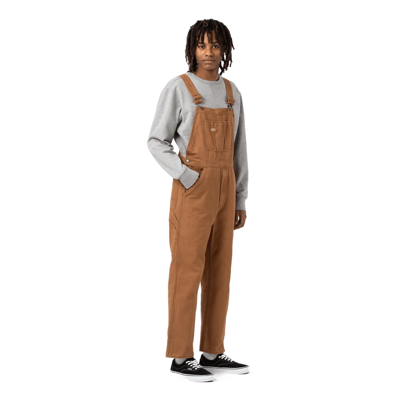 Dickies Duck Canvas Bib Stone Washed Brown Duck