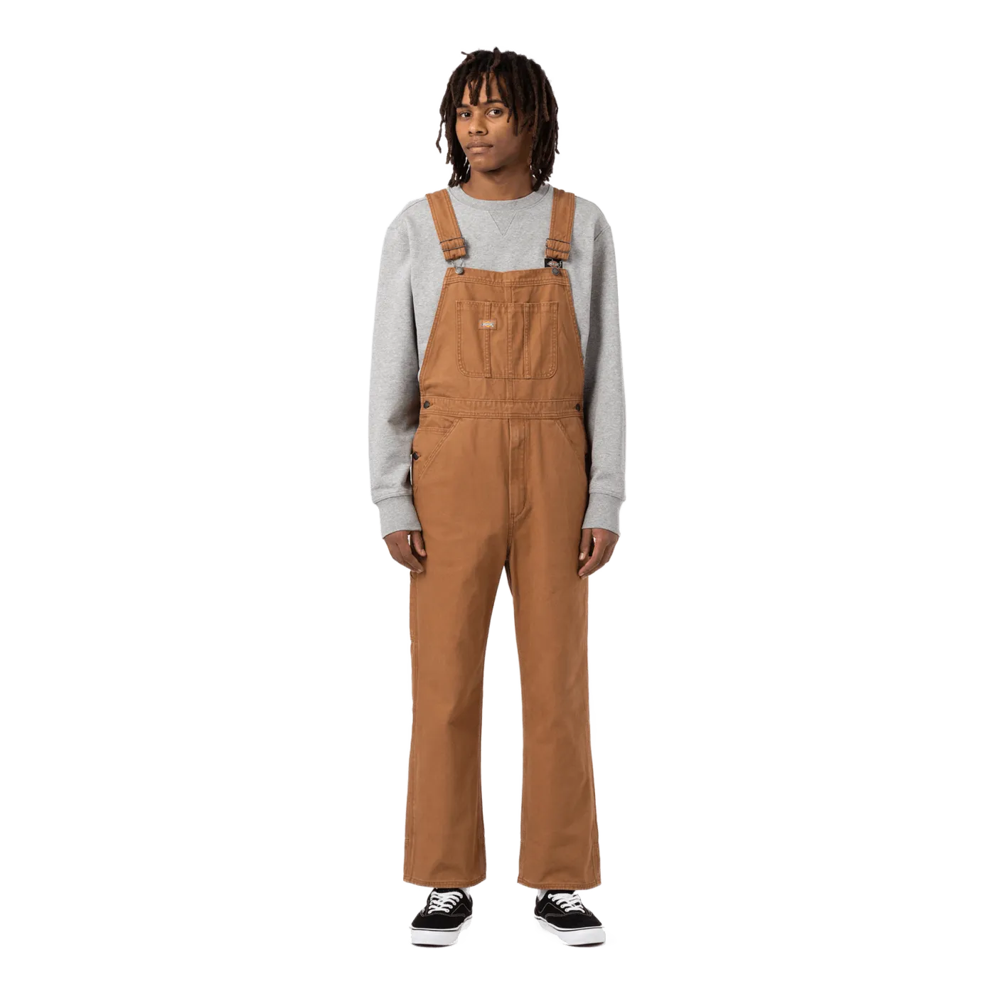 Dickies Duck Canvas Bib Stone Washed Brown Duck