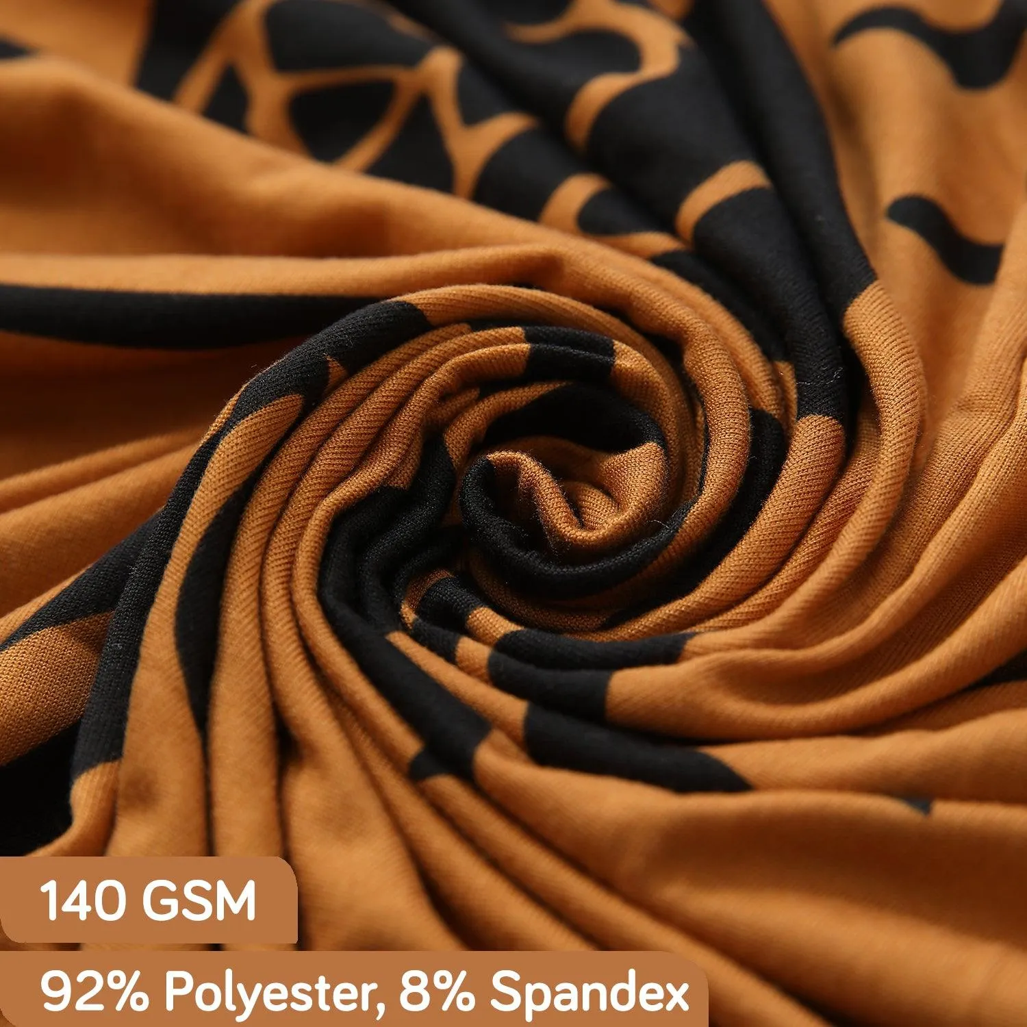 Elastic Stretchable Printed 140gsm Fully Covered Sofa Cover, Copper Brown Floral