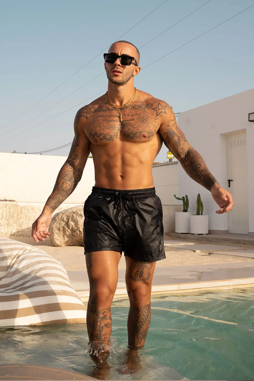 Emblem Swim Shorts - Black