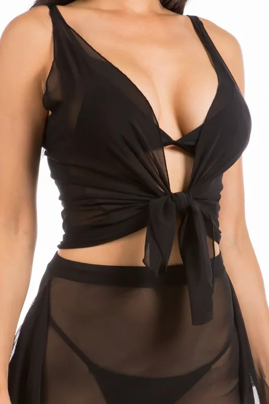 FISH FIN SKIRT COVER UP SET