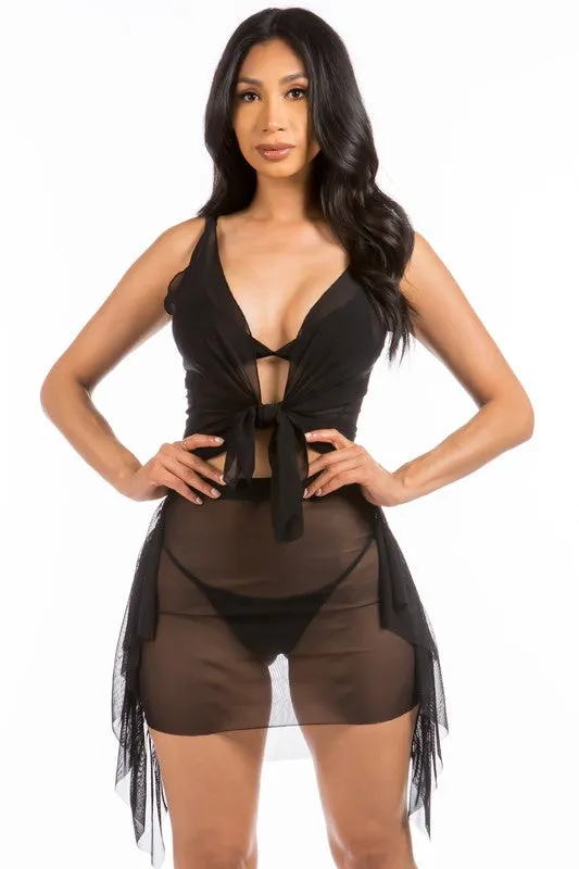 FISH FIN SKIRT COVER UP SET