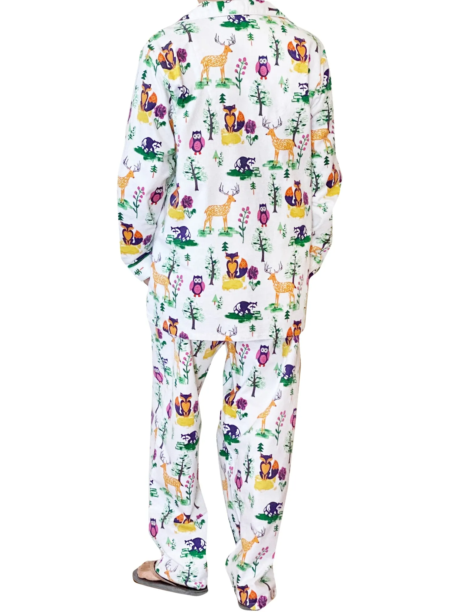 Forest Animal Flannel Pajama Set