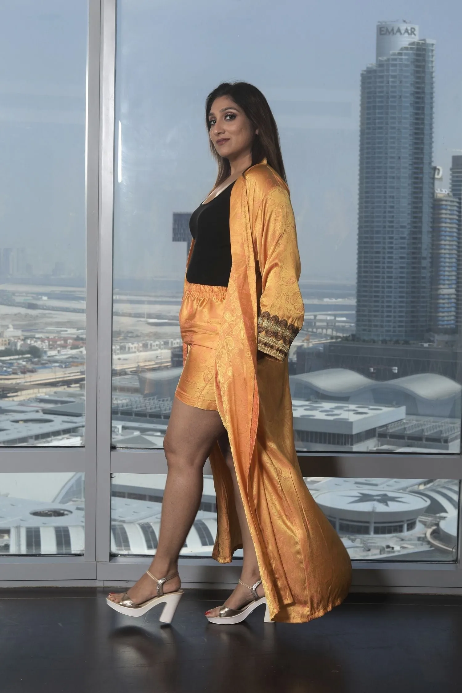 Georgia 2 piece kimono robe & shorts set