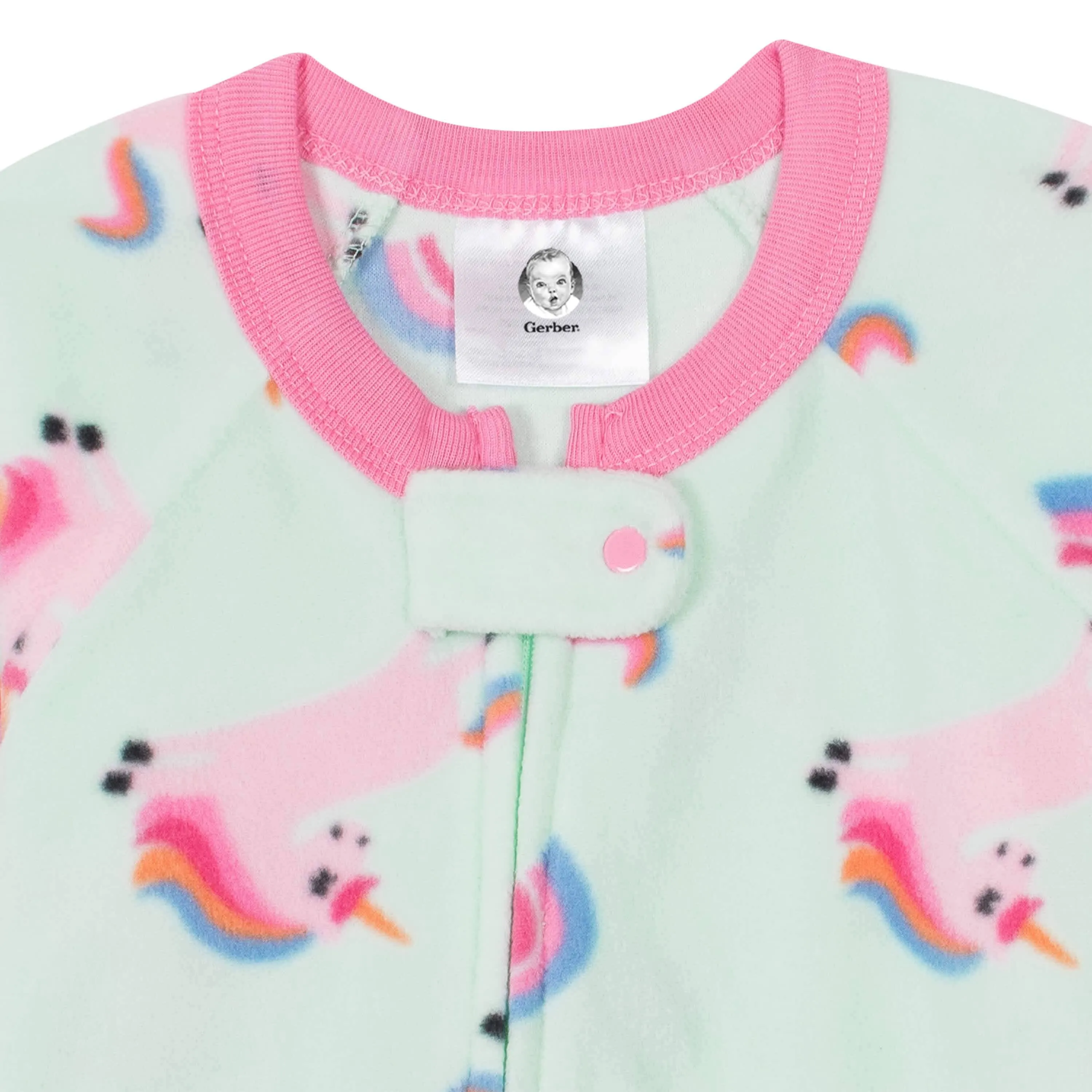 Gerber® Baby Girls Unicorn Fleece Pajamas