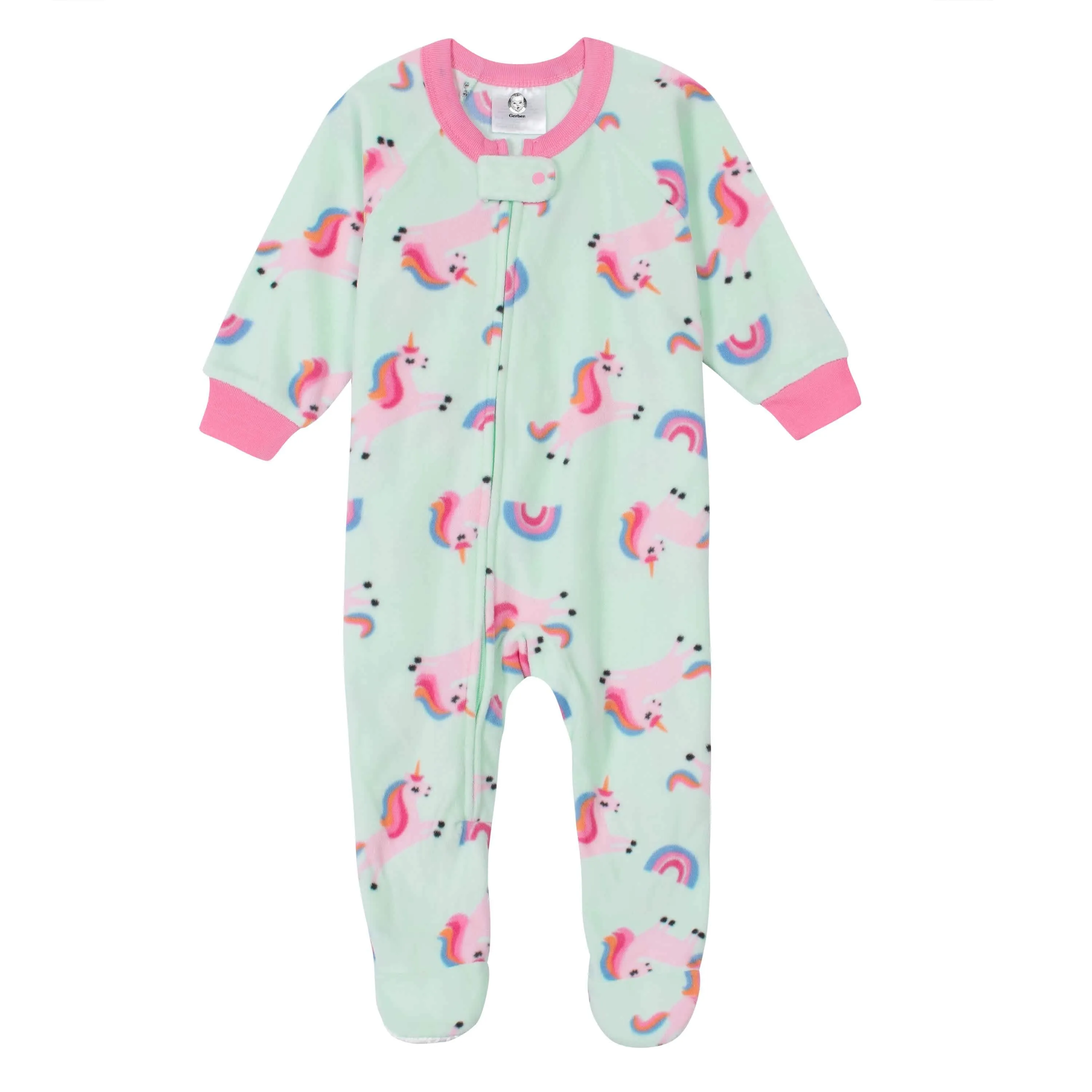 Gerber® Baby Girls Unicorn Fleece Pajamas