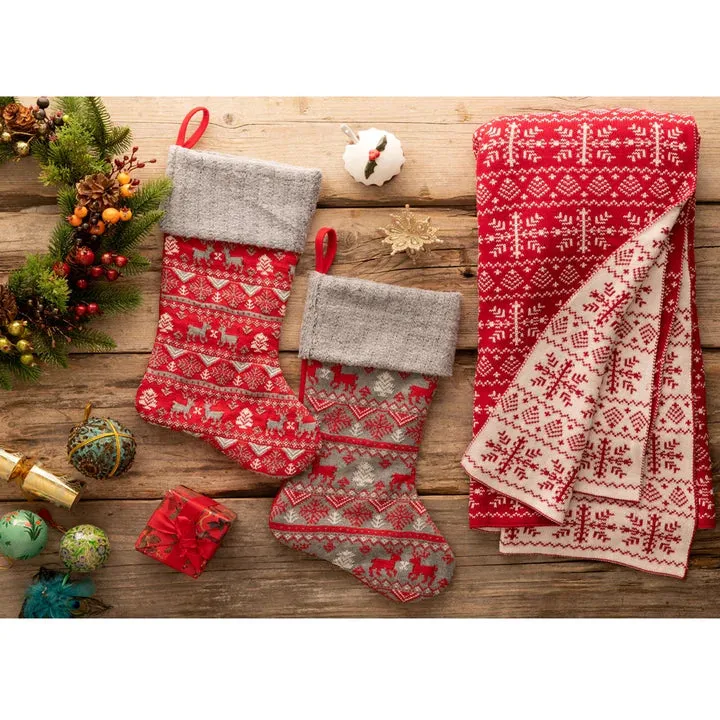 Grey Fairisle Stocking