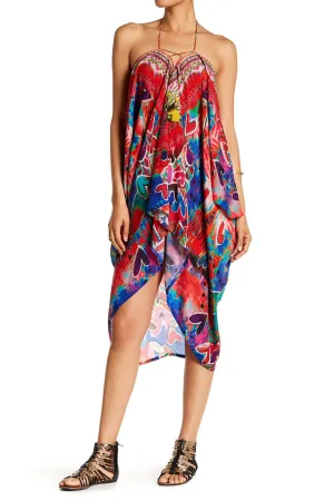 Heart Print Short Caftan Dress