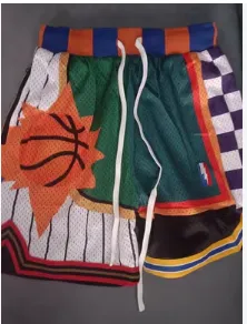 HOOPER FIKO THE SUNS INSPIRED BASKETBALL SHORT WITH DOUBLE LAYER
