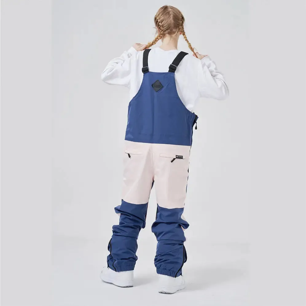 Hotian Colorblock Women Insulated Snow Snowboard Bibs